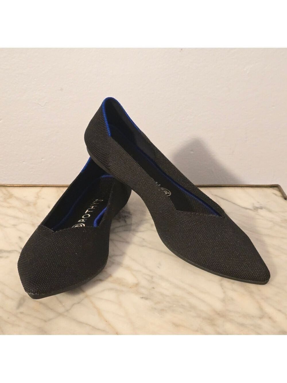 ROTHYS W11 Black Point Toe Ballet Flats